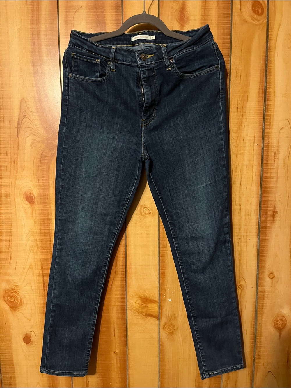 Women's Levi’s Dark Wash High Rise Skinny Jeans - Dark Blue